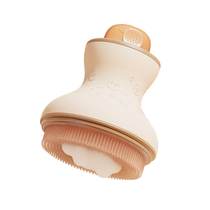 Baby daddy presses and bubbles baby bath brush silicone baby special bath artifact newborn massage shampoo brush