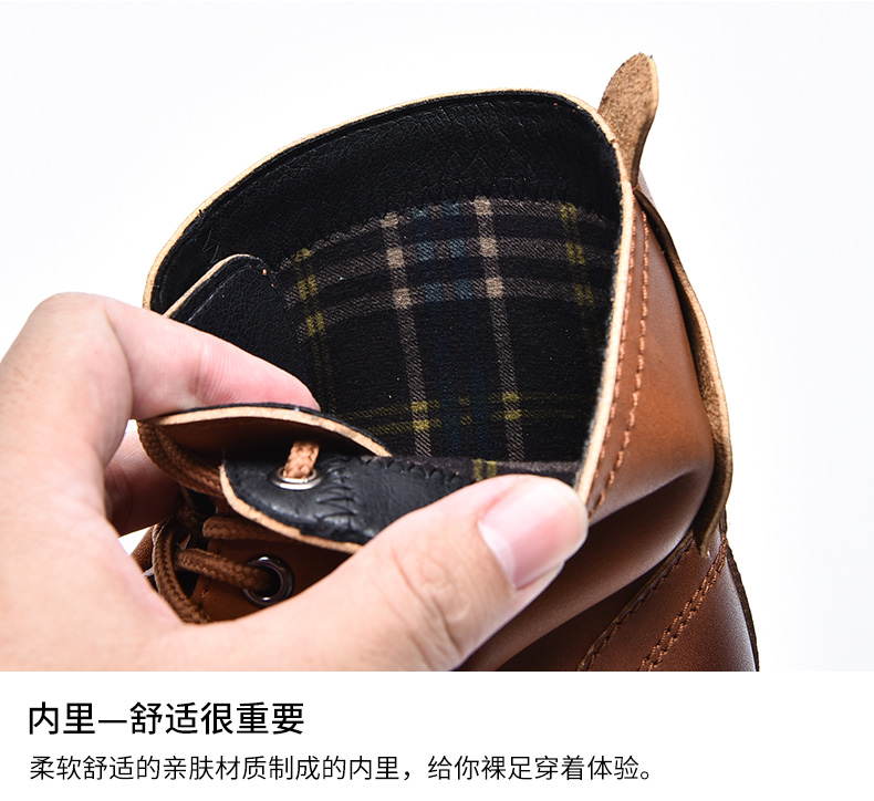 Mark Huafei ủng nam mùa đông Martin ủng nam cao để giúp giày nam Giày da Anh giày tuyết ấm áp dụng cụ ủng giầy mọi
