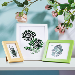 免打孔实木摆台挂墙相框5寸