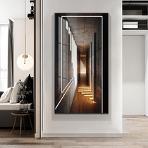 Entry into the door entrance entrance decorative painting Nordic living room aisle background wall painting modern simple light luxury wall murals