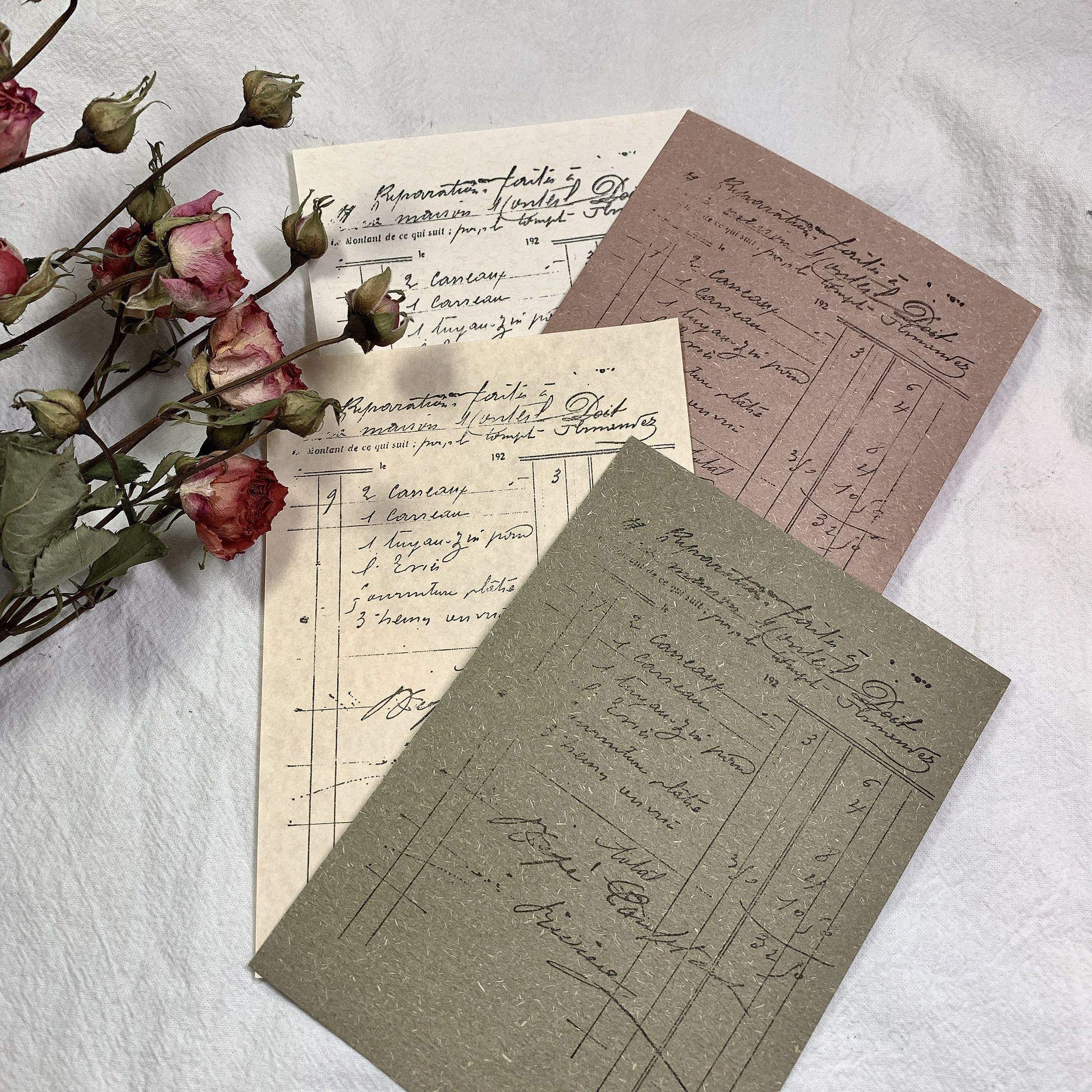 33et25amis) Homemade retro notes material hand ledger collage material