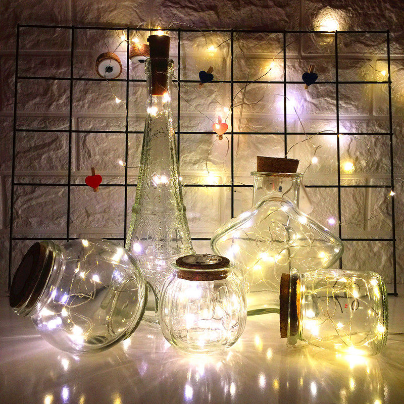 DIY luminous string bottle Starry sky bottle Rainbow bottle Cork wishing bottle Drifting ocean bottle Lucky star bottle glass