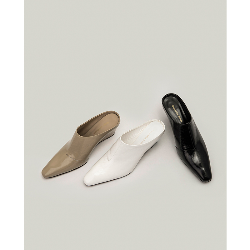 [Shoemaker Queen × Original Design] European and American Style Closed-Toe Half-Slippers for Women, Summer Outdoor High-Heeled Lazy Mules