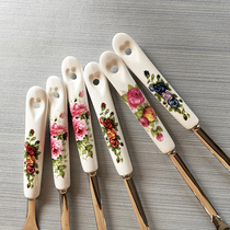 Kitchen Ware ceramic stainless steel porridge spoon large spatula spatula spatula rice spoon kitchen supplies powder Rose large colander Petit