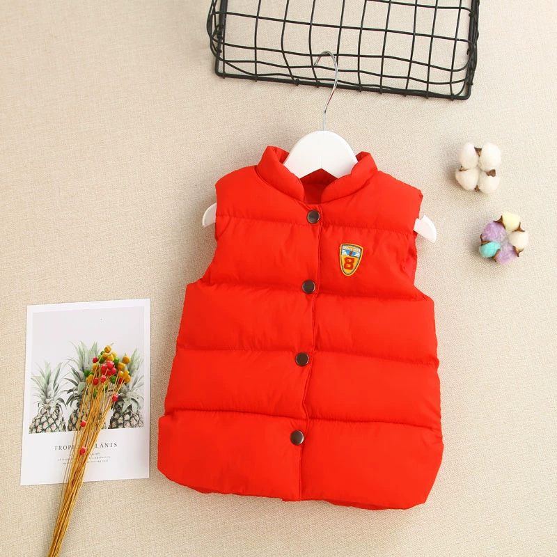 Áo vest trẻ em xuông cotton dày dặn ấm áp 2019 bé trai bé gái áo vest chống mùa cho bé cùng nhung áo vest bên trong thu đông - Áo ghi lê