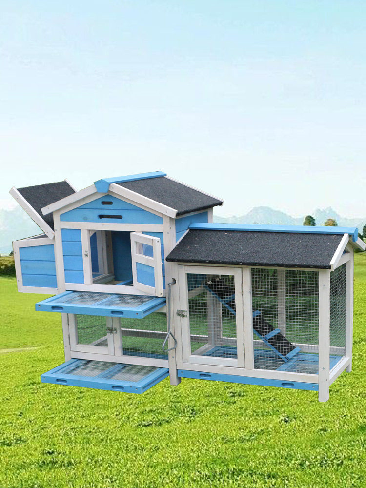 Outdoor wooden rabbit cage Luxury rabbit nest Chicken coop Chicken nest Kindergarten Pet cage Cat house Pigeon cage Pigeon nest Cat villa