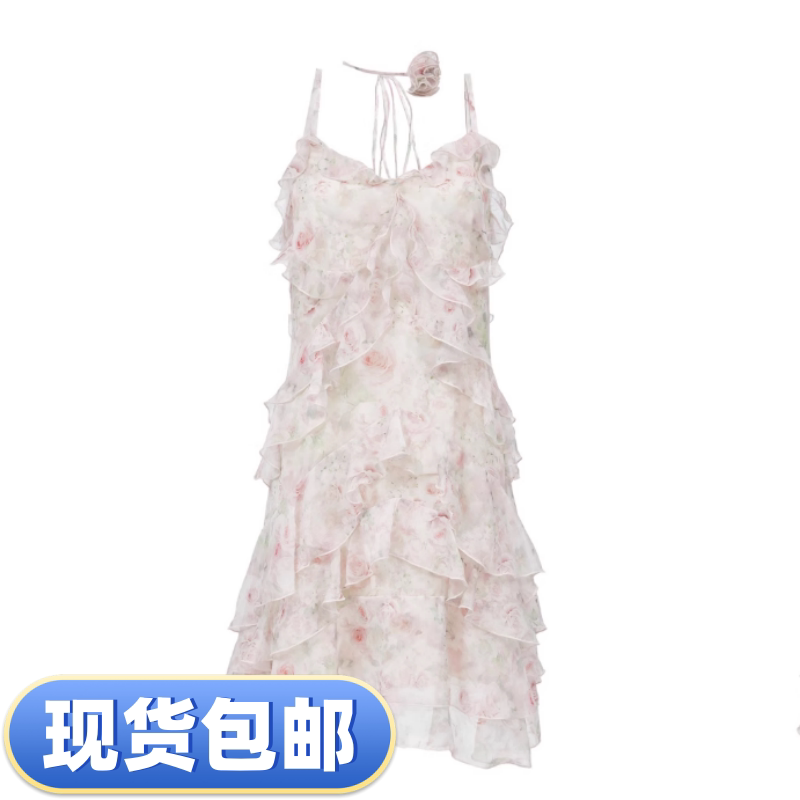 Rverrormoda2025 New Summer Floral Layered Ruffle Dress for Women 32527A011-1 Rverrormoda2025 New Summer Floral Layered Ruffle Dress for Women 32527A011-1