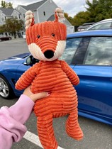 Secretly unable to hide Zhao Lusi Sang Zhis same style section commendation fox doll doll small doll striped plush toy