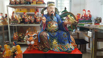  Wood carving statue Medicine prince Sun Simiao Huatuo Medical holy Wood carving Buddha statue Taoist statue Custom decoration