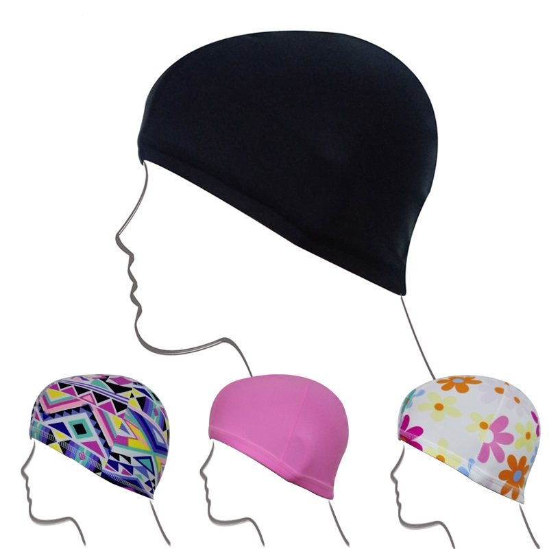 Value-added swimming cap does not pull the head comfortable cloth swimming cap Men and women adults and children universal elastic nylon swimming cap is not waterproof