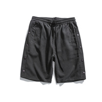 Shorts Mens Ice Silk middle waist summer straight running pants Joker drawstring harbor wind loose casual sports five-point pants