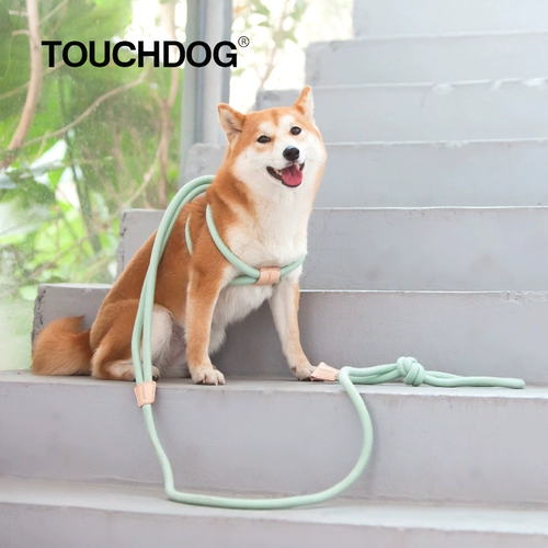 TouchDog, у него есть питомец с подтяжкой для собак, интегрированный круглый веревка -цепь собаки -стиль грудь спины с.