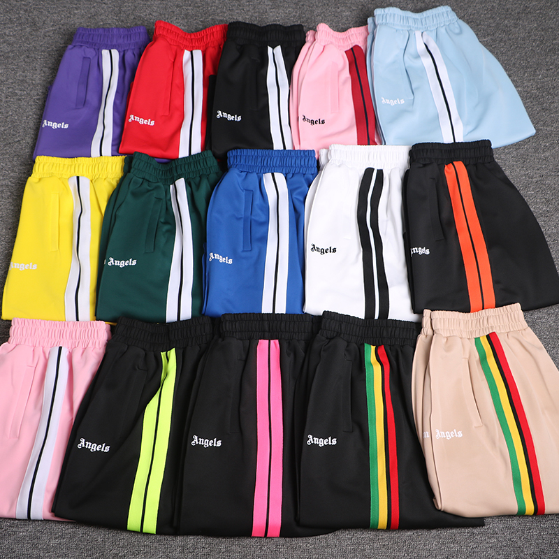Korean Style Pam Palm Agels Rainbow Pants Casual Five-Point Shorts Men's Straight Pants Sports Pants Women's Trendy Angel Korean Style Pam Palm Agels Rainbow Pants Casual Five-Point Shorts Men's Straight Pants Sports Pants Women's Trendy Angel