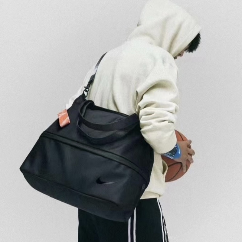Nike Black Tote Bag, Shoulder Bag, Multifunctional Sports Backpack, Double Shoulder Storage Shoe Bag Bg033-010A