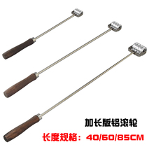 Extended version of soundproof roller aluminum wheel stainless steel hand lever car audio soundproof pressure wheel shock absorber plate rolling tool