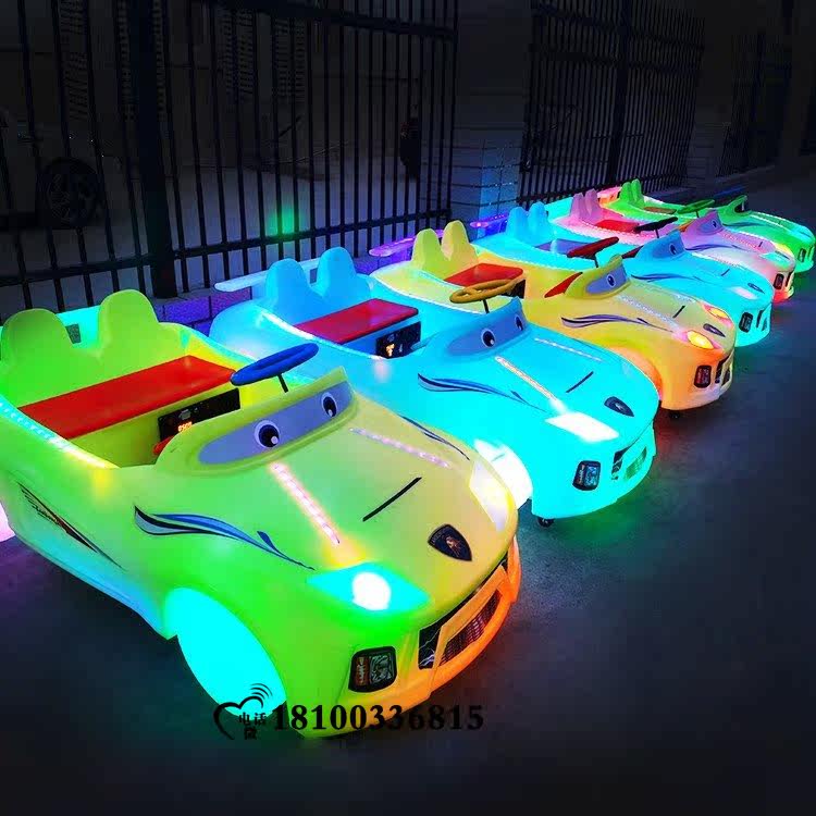 Square new pendulum stall double children's body luminous animals small train beach electric pleasure toys touch the car