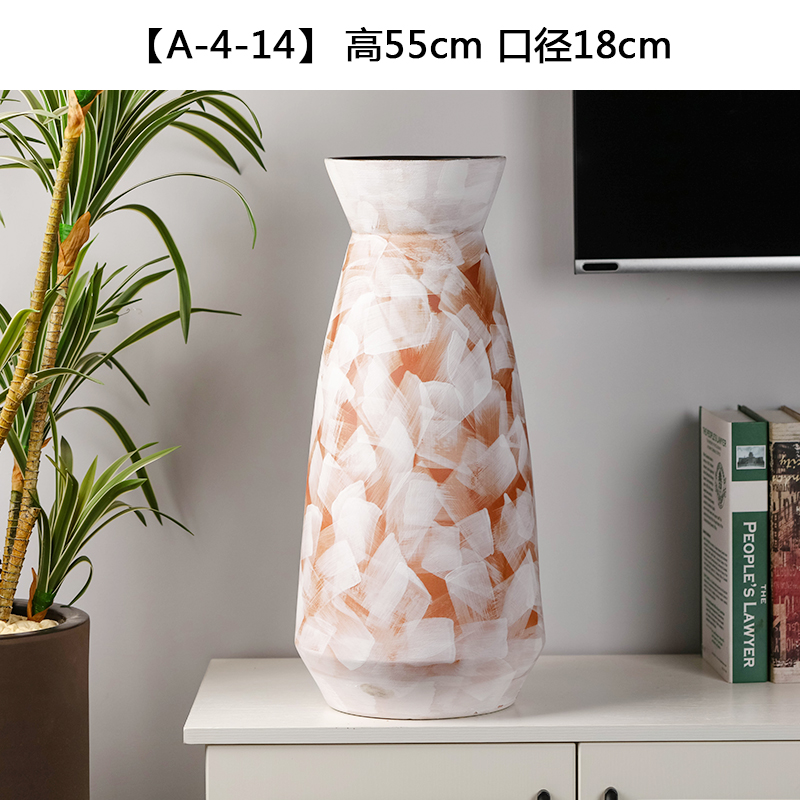 Contracted into dry vase of jingdezhen ceramics trumpet furnishing articles northern wind restoring ancient ways is the sitting room the desktop home decoration