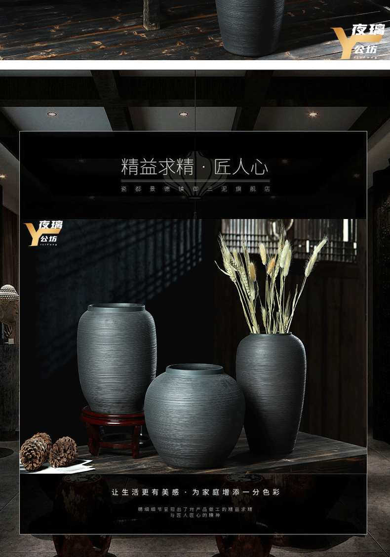 Jingdezhen high temperature ceramic vase landing ideas for porcelain high dry flower arranging flowers, ceramic restoring ancient ways furnishing articles