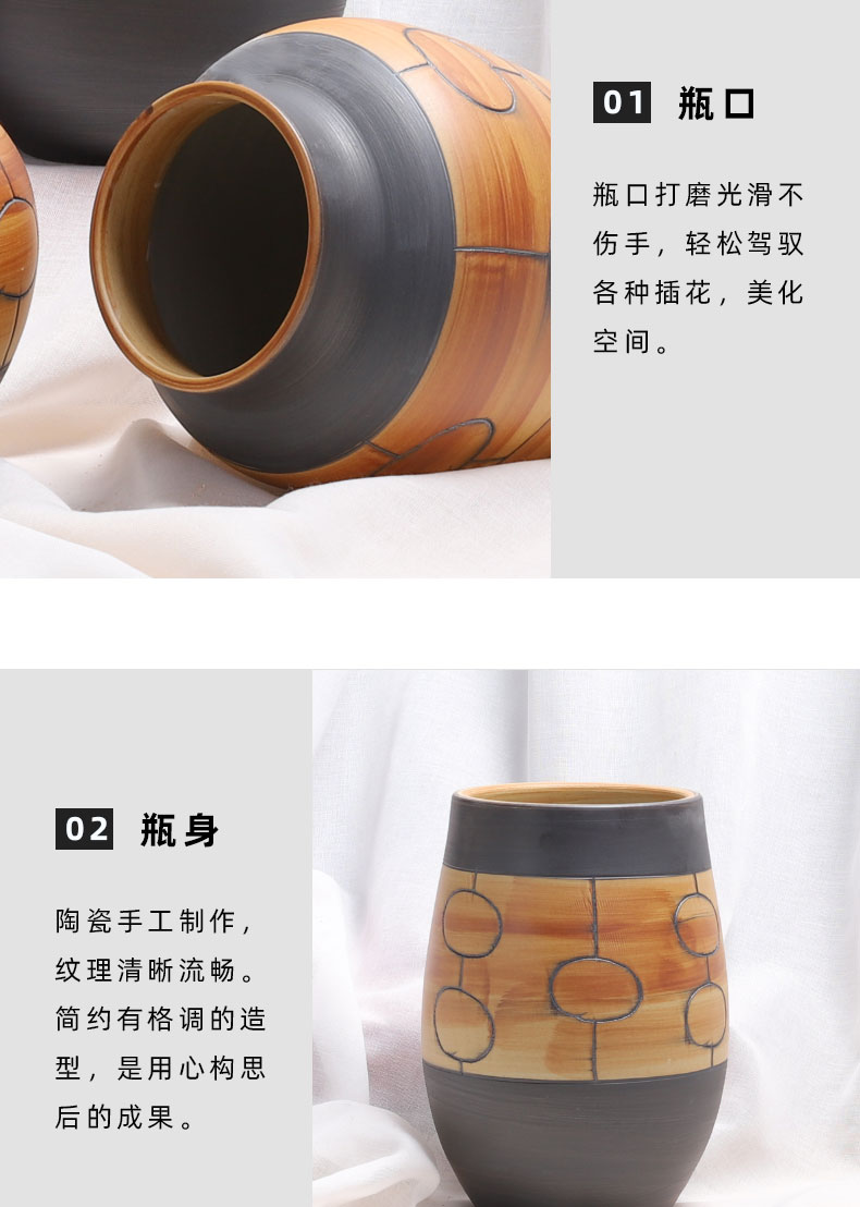 Floret bottle of jingdezhen ceramics fine TaoCheng restoring ancient ways wall floor texture flowerpot desktop ornaments classical furnishing articles