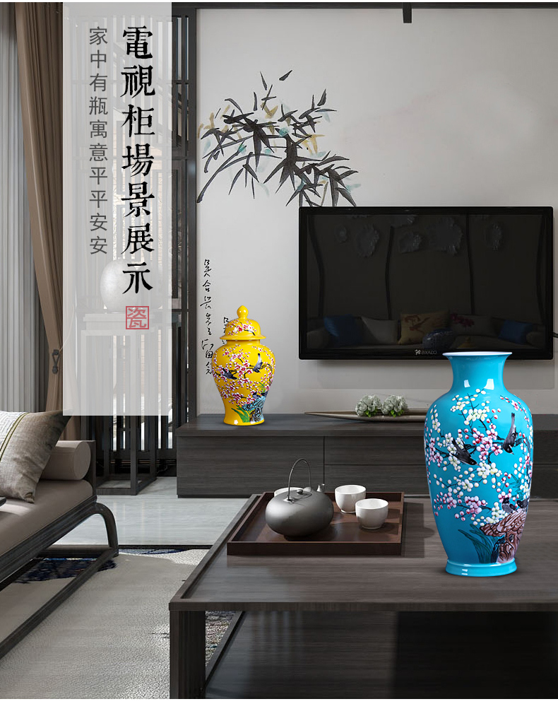 Jingdezhen porcelain hand - made ceramic vase beaming creative household decorates sitting room place pastel porcelain