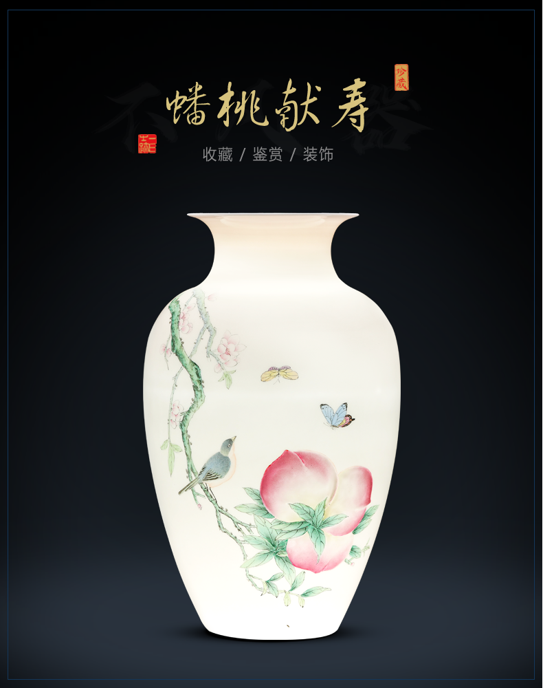 Jingdezhen hand - made ceramic vases, flower arranging furnishing articles of Chinese style vogue to live in rich ancient frame sitting room handicraft ornament