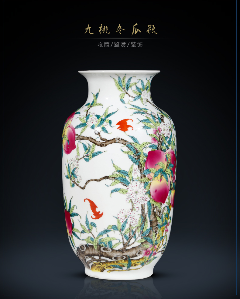 Porcelain of jingdezhen ceramic vases, flower arranging large sitting room handicraft decoration of Chinese style decorates porch home furnishing articles