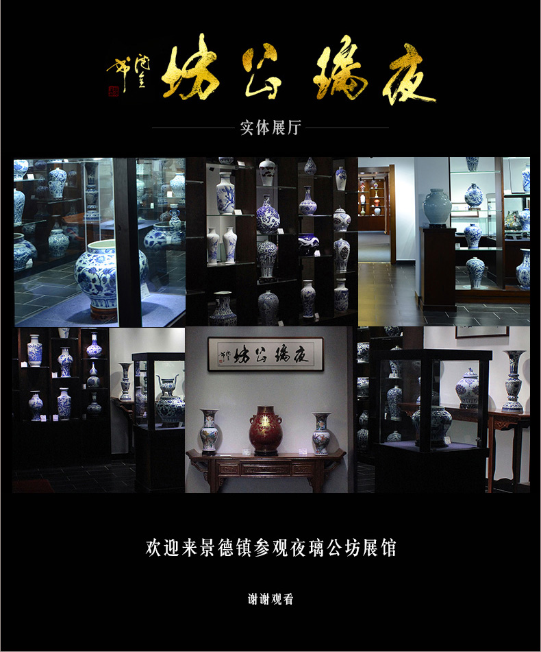 Jingdezhen ceramics furnishing articles archaize pastel gloat lion shell vase Chinese style living room craft ornaments