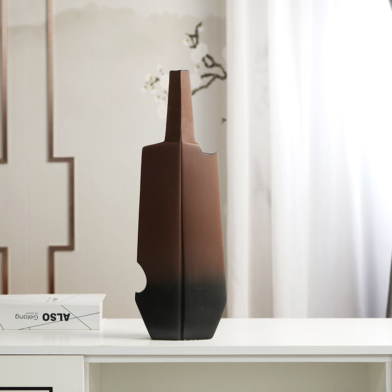 Dry ceramic vases manual furnishing articles Nordic contracted and I household adornment example room sitting room porch, flower arrangement