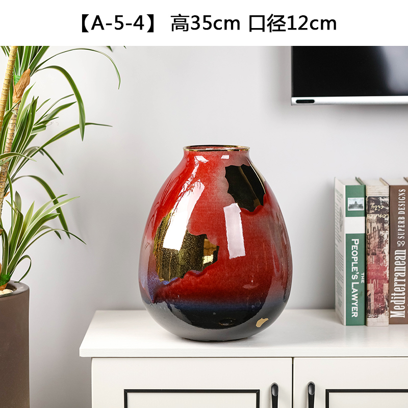 New Chinese style ceramic glaze vase dried flower adornment desktop home sitting room of I and contracted flower arrangement that occupy the home furnishing articles