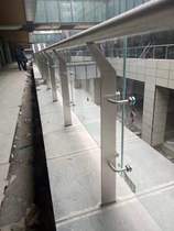 304 stainless steel column Bridge railing column Glass handrail Shopping mall glass railing stainless steel stair fence