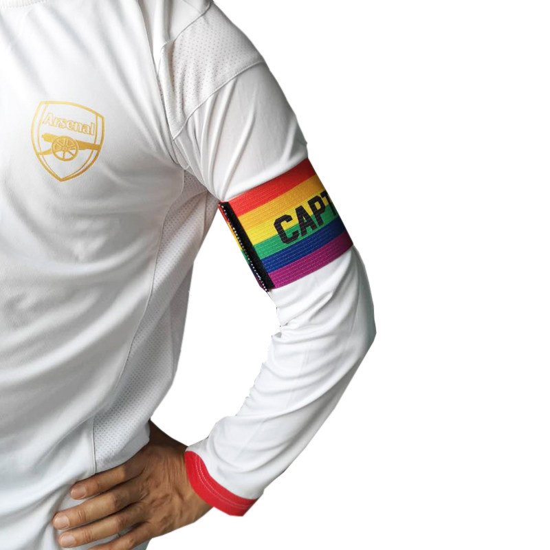 Captain Armband Soccer Rainbow Color Non-Contrast Personality Versatile Adult Captain Armband La Liga Neuer same style