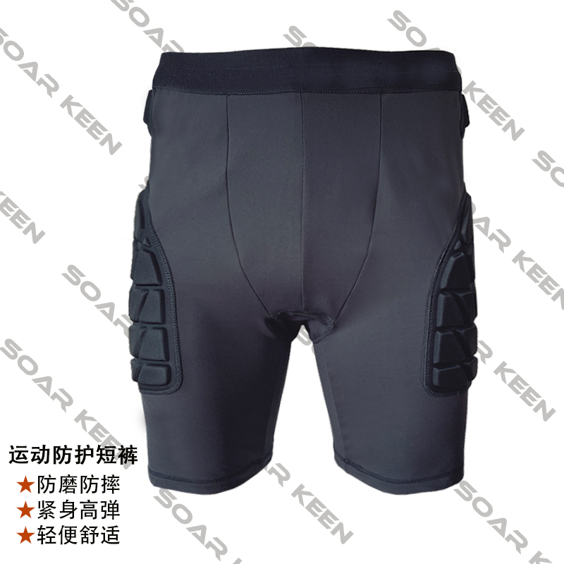 Sk Football Goalkeeper Anti-Wear and Anti-Fall Tackle Shorts, Knee-Length Shorts, Skateboard, Skiing, Rugby, Sponge Cycling Protection