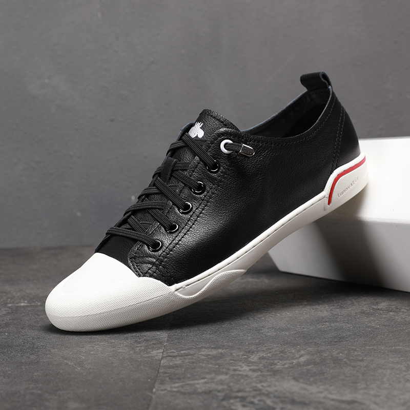 Men's shoes 2023 new trendy men's shoes fashion 100 hitch casual shoes genuine leather cow leather plate shoes European stand single shoes-Taobao