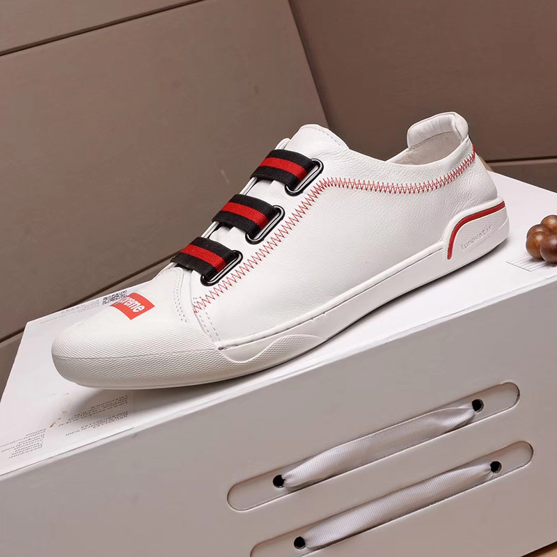 European Station Men Shoes 2023 Fall Genuine Leather Breathable Little White Shoes Men Trends Casual Shoes A Foot Pedal Sports Board Shoes Man-Taobao