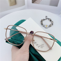 Myopia glasses women can be equipped with degrees of astigmatism large frame square frame thin online with glasses frame plain eyes tide