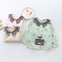Baby eating blouse anti-dressing childrens apron Girl boy long sleeve waterproof and anti-dirty blouse outer wear