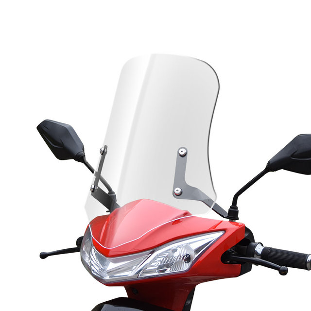 Scooter windshield universal battery electric vehicle front windshield transparent plate increased windproof sand and dust