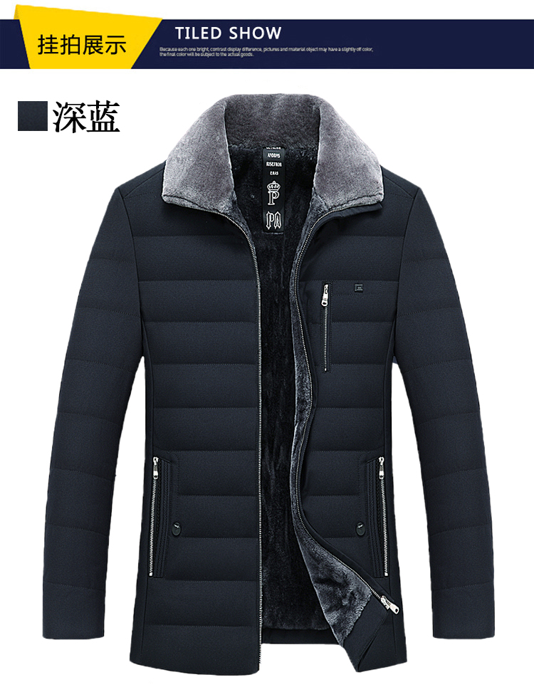 Áo khoác cotton nam 30 - 40 tuổi áo khoác mùa đông xuống và trung niên áo bông nam cha áo khoác cotton dày trung niên 50 áo parka nam