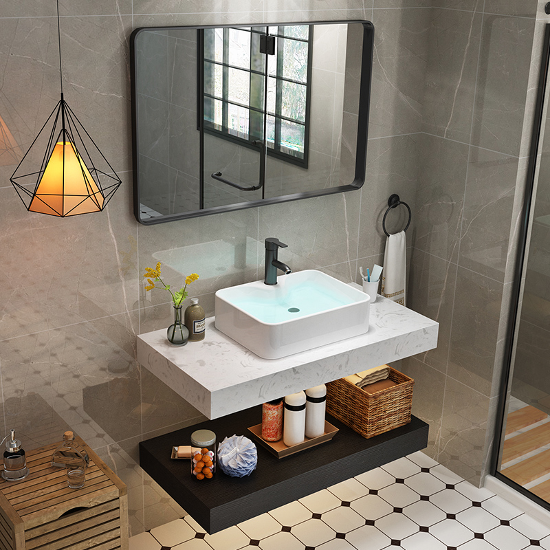 Nordic bathroom cabinet combination simple modern wall-mounted wash basin dressing room washbasin