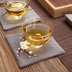 Màu sắc ban đầu cotton linen trà coaster cách nhiệt pad bảng mat hấp thụ nước non-slip vải ấm trà mat Kung Fu trà đặt trà lễ Trà sứ