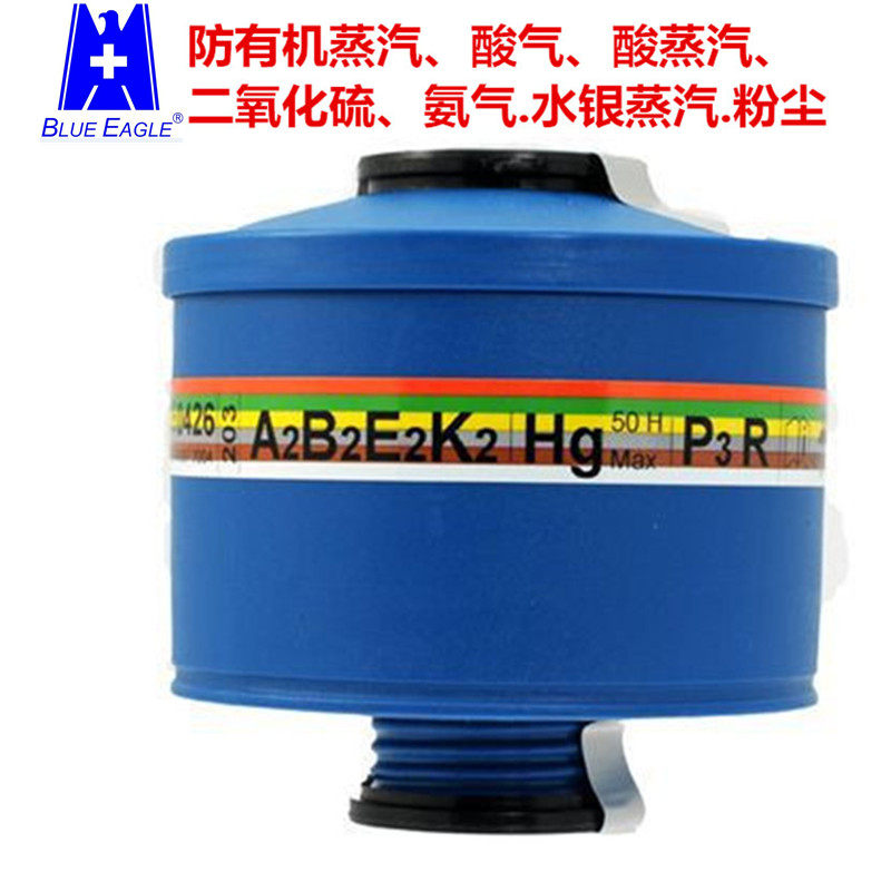 Blue Eagle Anti-Poison Filter Box Multiple Gas Vapor Anti-Gas Mask Filter Poison Box 203ABEK2P3 Filter Tank Full