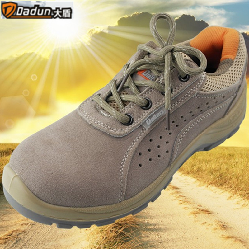 Large Shield Labor Shoes K0102 Safety Shoes Anti-Smash Oil Resistant Protection Shoes Ladle Head Shoes Work Spring Summer Breathable Shoes LA