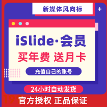 Official genuine] islide redemption code plug-in vip member PPT production design template material discount code