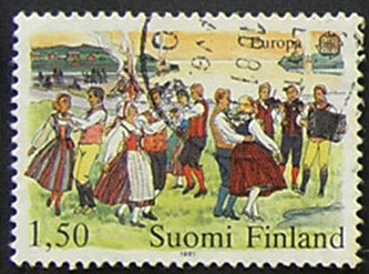 Finland 1981 Europa-Folk Dance Letter Pin for the European Union