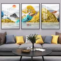 Sunrise Dongsheng living room decorative painting light luxury triple hanging painting modern simple sofa background wall abstract wall