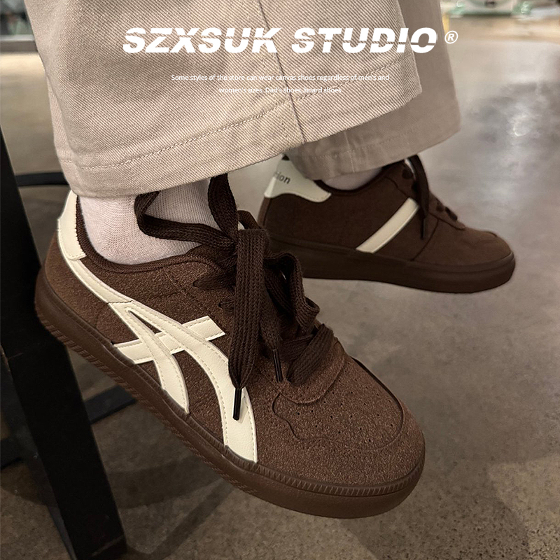 Szxsuk Melard Thick-Soled Retro German Training Shoes for Men, Hong Kong Style Trendy Versatile Student Casual Sneakers, Men's Trendy Shoes