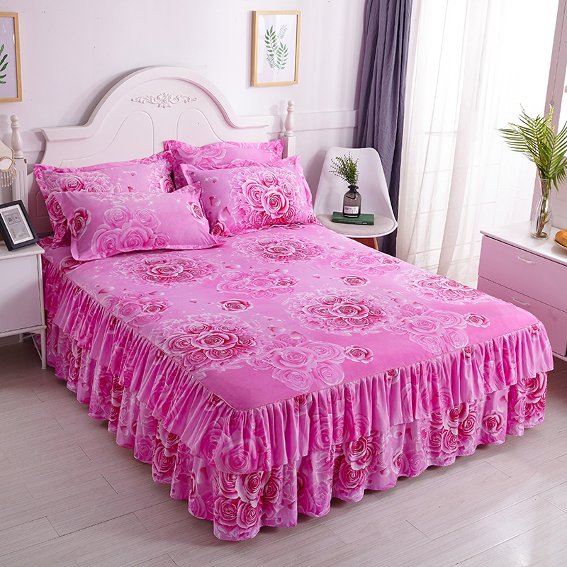 Mua một chiếc váy ngủ để gửi gối một cặp giường tầng ren dân giường một mảnh bộ ba mảnh giường bedspread 1.5m2m - Váy Petti váy giường
