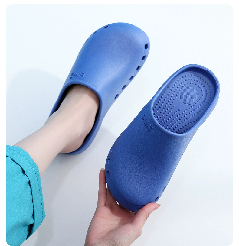 Hospital operating room slippers, surgical shoes, non-slip clogs, men's and women's medical protective shoes, nurse monitoring room toe-cap shoes