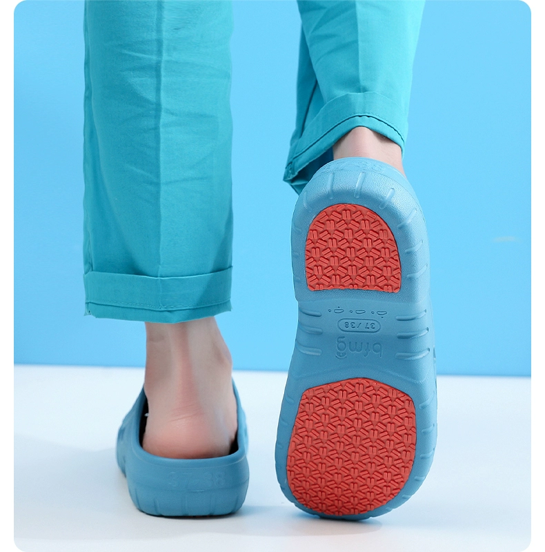 Hospital operating room slippers, surgical shoes, non-slip clogs, men's and women's medical protective shoes, nurse monitoring room toe-cap shoes