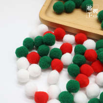 Mix high bounty colorful little hairy ball children creative handmade plush ball size mixed crochet Christmas ornament decoration